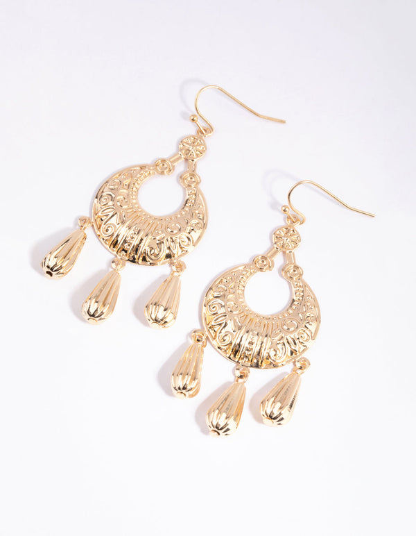 Gold Chandelier Drop Earrings