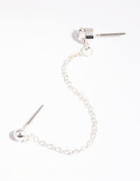 Silver Chain Earrings - link has visual effect only