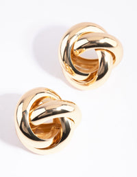 Gold Statement Knot Stud Earrings - link has visual effect only