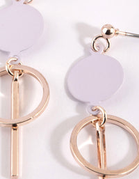 Lilac Circle Drop Earrings - link has visual effect only