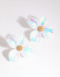 Gold Flower Statement Earrings - link has visual effect only