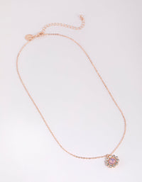Rose Gold Diamante Petal Daisy Necklace - link has visual effect only