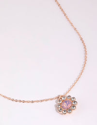 Rose Gold Diamante Petal Daisy Necklace - link has visual effect only