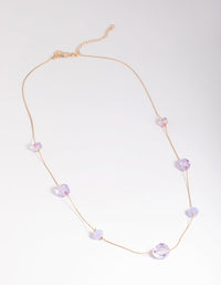 Gouden hangende lange ketting - link has visual effect only