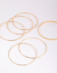Gold Textured Bangle Pack - link has visual effect only
