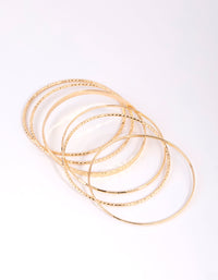 Gold Textured Bangle Pack - link has visual effect only