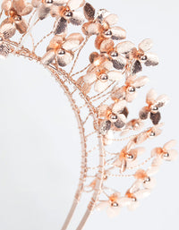 Rose Gold Metal Flower Crown - link has visual effect only