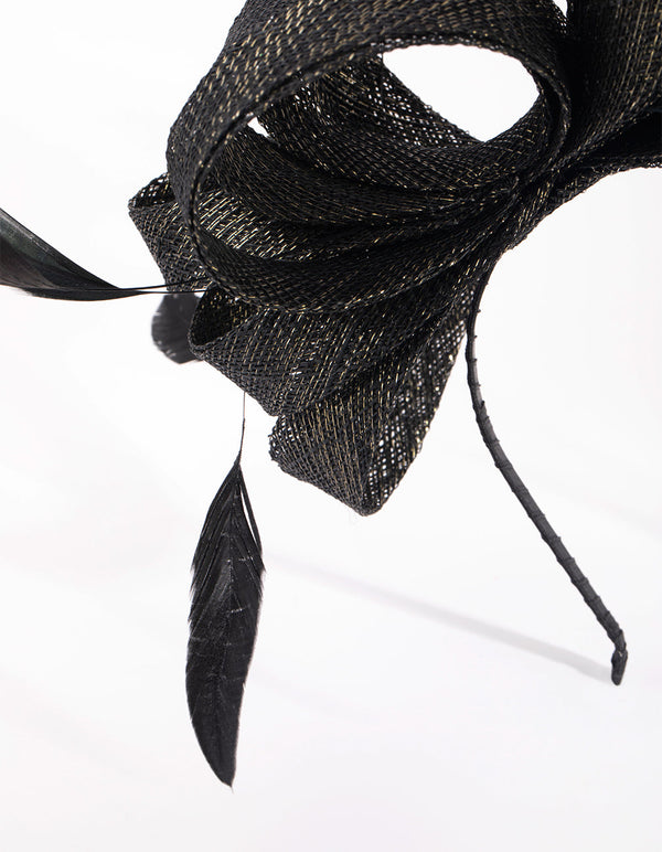 Metallic Feather Alice Band