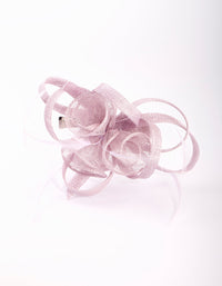 Lilac Swirl and Feather Clip - link has visual effect only