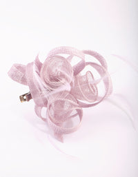 Lilac Swirl and Feather Clip - link has visual effect only