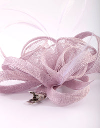 Lilac Swirl and Feather Clip - link has visual effect only