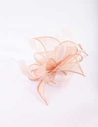 Blush Feather Straw Clip - link has visual effect only