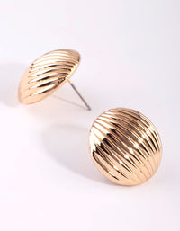 Round Gold Stud Earrings - link has visual effect only