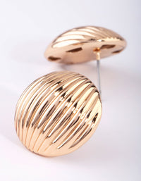Round Gold Stud Earrings - link has visual effect only