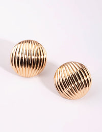 Round Gold Stud Earrings - link has visual effect only