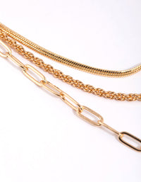 Gold Ball Layered Chain Necklace - link has visual effect only