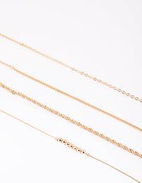 Gold Beaded Bracelet and Anklet Pack - link has visual effect only