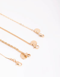 Gold Beaded Bracelet and Anklet Pack - link has visual effect only