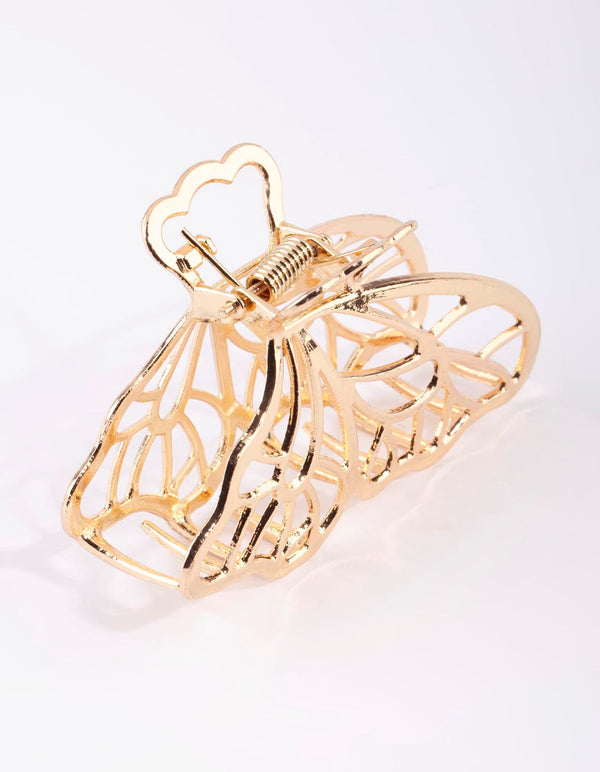 Gold Metal Butterfly Claw