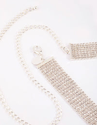 Silver Wide Diamante Belt - link has visual effect only