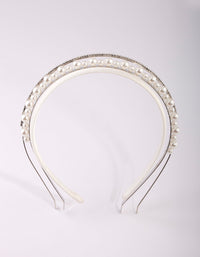 Silver Diamon and Pearl Alice Band - link has visual effect only