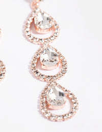 Rose Gold Halo Teardrop Earrings - link has visual effect only