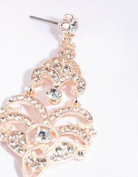 Rose Gold Vintage Drop Earrings - link has visual effect only