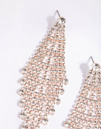 Rose Gold Cascade Cupchain Drop Earrings - link has visual effect only