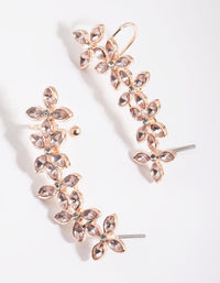 Rose Gold Floral Ear Cuff Earrings - link has visual effect only