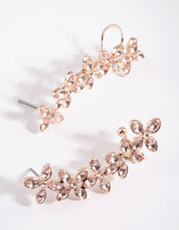 Rose Gold Floral Ear Cuff Earrings - link has visual effect only