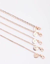 Rose Gold Diamante Choker Pack - link has visual effect only