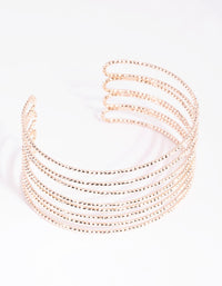 Rose Gold Diamante Cuff Bracelet - link has visual effect only