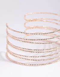 Rose Gold Diamante Cuff Bracelet - link has visual effect only