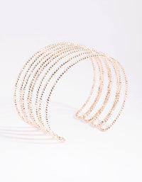 Rose Gold Diamante Cuff Bracelet - link has visual effect only