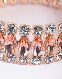 Rose Gold Marquise Stretch Bracelet - link has visual effect only