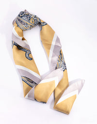 Fabric Paisley Border Print Scarf - link has visual effect only