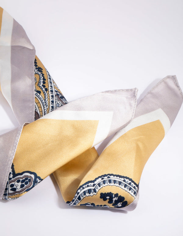 Fabric Paisley Border Print Scarf