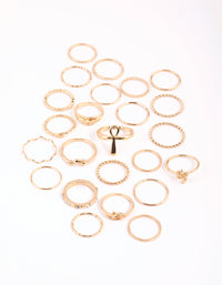 Gold Diamante Ring Pack - link has visual effect only