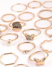 Diamante Bloemen Ring Pakket - link has visual effect only