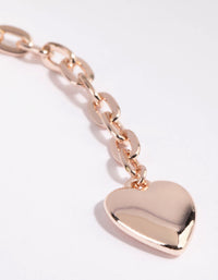 Rose Gold Fob Heart Necklace - link has visual effect only