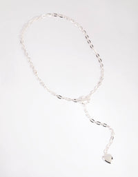 Silver Fob Heart Necklace - link has visual effect only