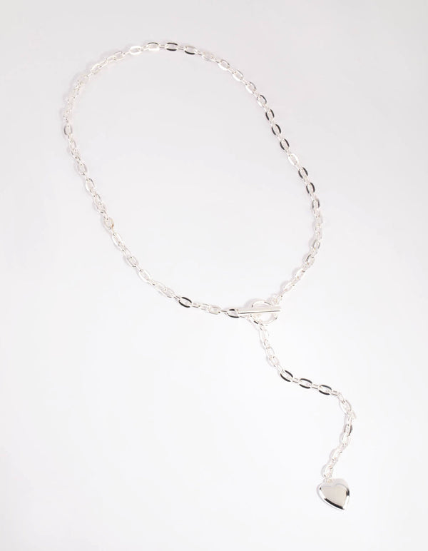 Silver Fob Heart Necklace