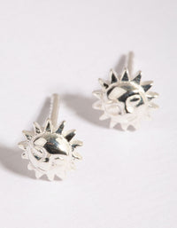 Sterling Silver Sun Stud and Huggie Earring Pack - link has visual effect only