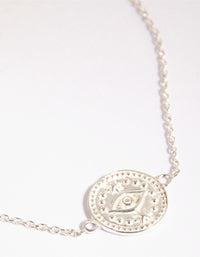 Sterling Silver Eye Stamp Coin Bracelet - link has visual effect only
