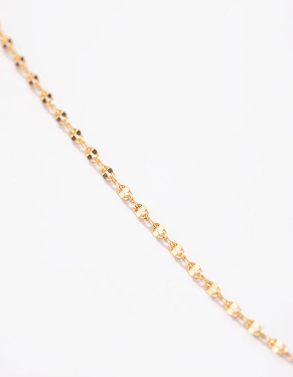 Gold Plated Medium Detailed Chain Necklace