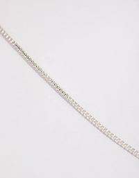 Silver Plated Long Box Chain Necklace - link has visual effect only