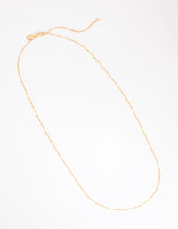Gold Plated Long Figaro Necklace - link has visual effect only