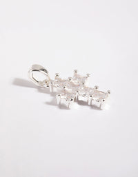Silver Plated Cubic Zirconia Cross Charm - link has visual effect only