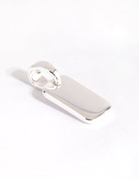 Silver Plated Mini Tag Charm - link has visual effect only