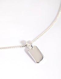 Silver Plated Mini Tag Charm - link has visual effect only
